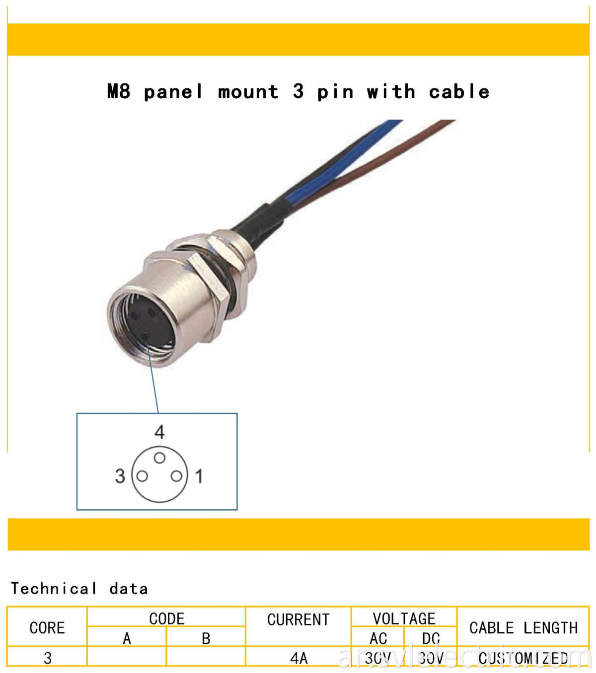 M8 Panel Installation Connector